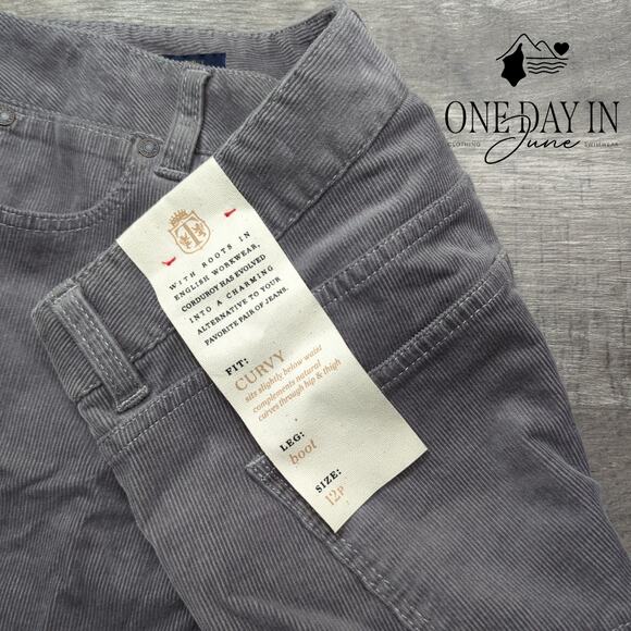 Talbots Petite Curvy Fit Boot Cut Corduroy Pants Size 12P - Picture 2 of 6